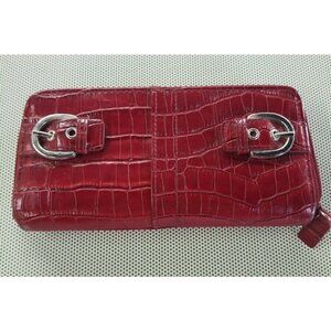 RGA Faux Leather Billfold Wallet Women's Red Compact Organizer